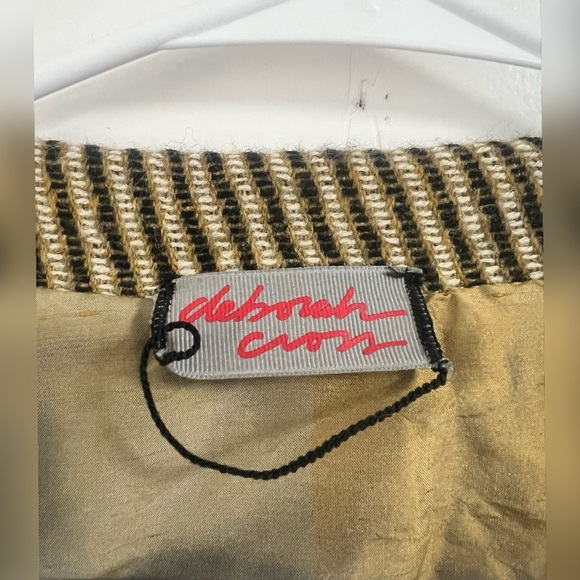 DEBORAH CROSS 
Artisan Crafted Woven Lagenlook Jacket Size XL LIKE NEW - Picture 2 of 3